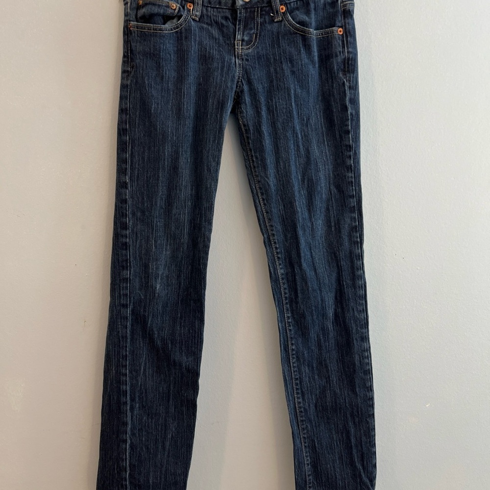 American Eagle Outfitters Dark Blue Straight Leg Jeans